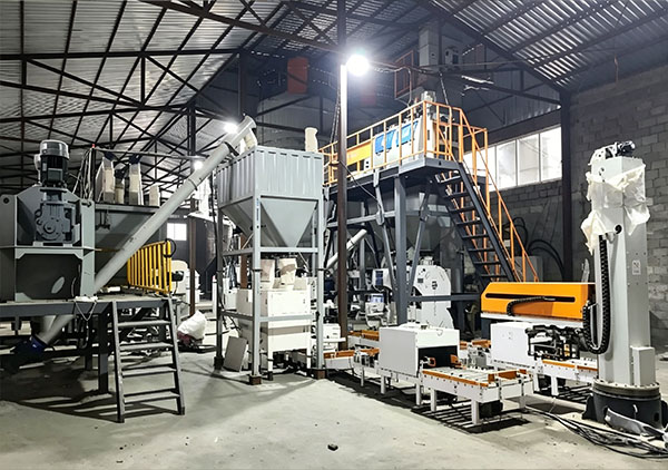  The green intelligent mortar production line in Myanmar is officially put into full production